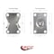 Service Caster 3'' Solid Poly Wheel Swivel Top Plate Caster Set with 2 Posi Brakes 2 Rigid, 4PK SCC-20S314-SPUS-PLB-2-R-2 - alternate 2